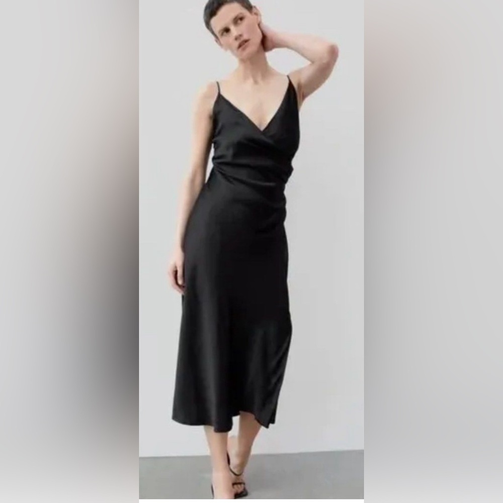 Zara slip dress ruched size M